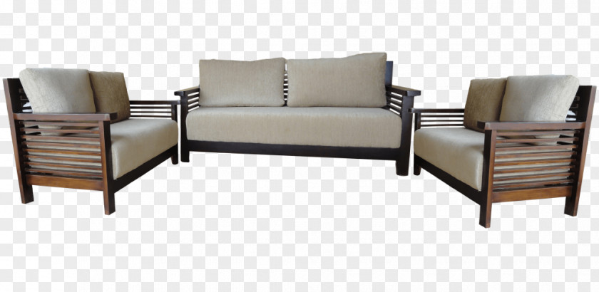 Wood Sofa Loveseat Couch Living Room Furniture Bed PNG