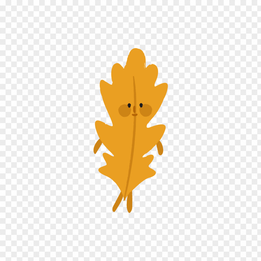 Yellow Cartoon Autumn Leaves Maple Leaf Illustration PNG