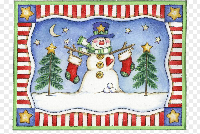 Christmas Snowman Ornament Gift Clip Art PNG