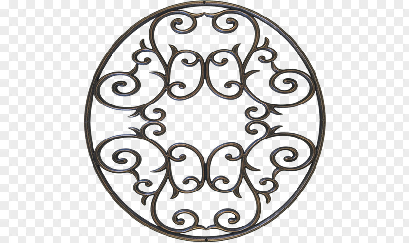 Iron Medallion Wrought Ceiling Wall PNG