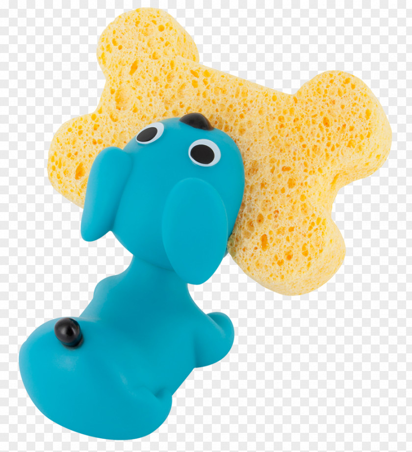 Kitchen Sponge Dishwashing Dog Blue PNG
