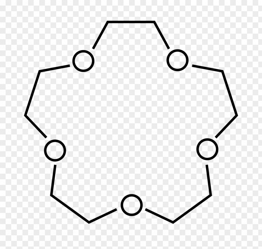 Symmetric Vector Crown Ether 15-Crown-5 18-Crown-6 Cyclic Compound PNG
