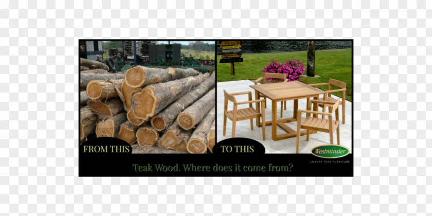 Teak Wood Garden Furniture PNG
