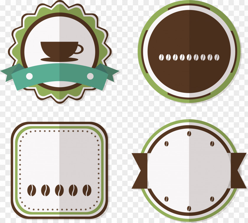 Exquisite Coffee Label Cafe Flat Design Apartment PNG