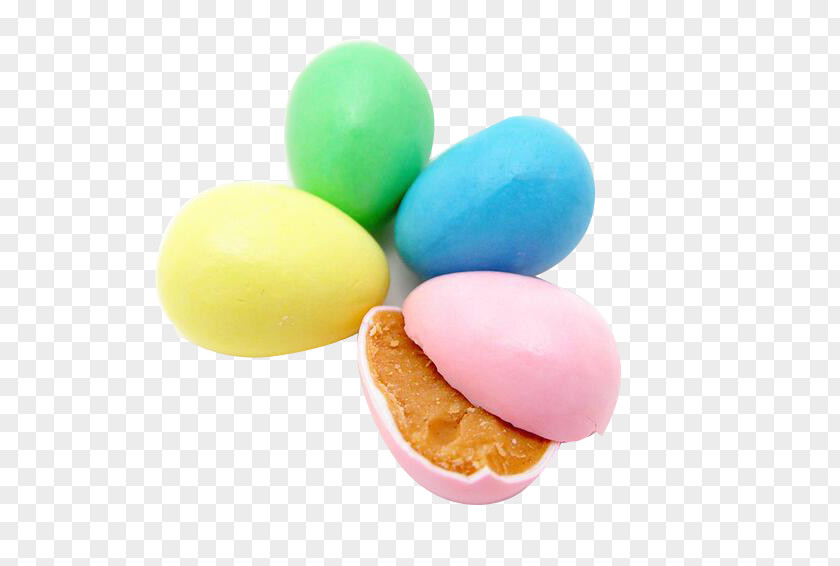 Four Color Eggs Egg Candy Cake Easter Peanut Butter PNG