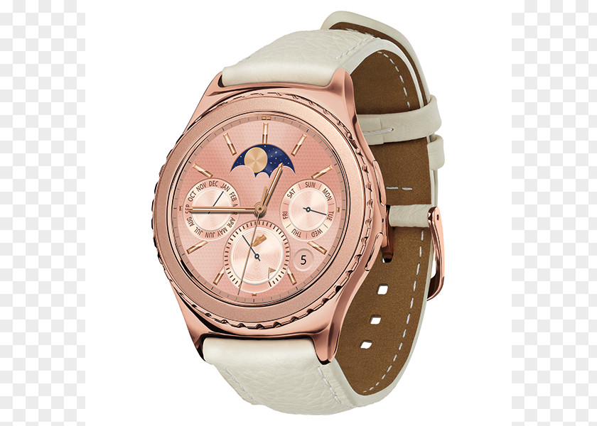 Gold Samsung Gear S2 Classic Galaxy Smartwatch PNG