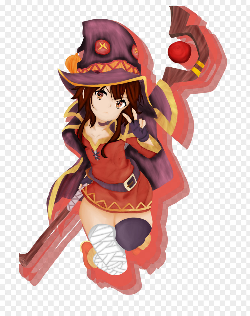 Megumin Figurine Animated Cartoon Action & Toy Figures PNG