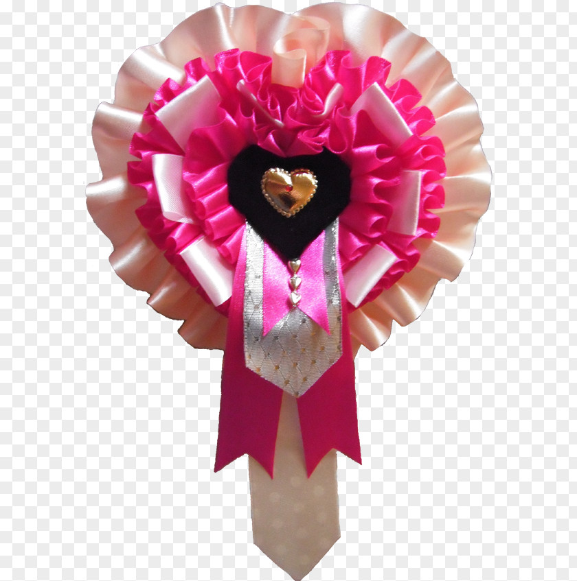 Rose Rosette Cockade Sateen Ribbon PNG