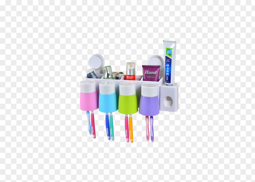 Xin Yan Toothpaste Holder Toothbrush Suit A Family Of Four Suction Cups Electric Mouthwash Borste PNG
