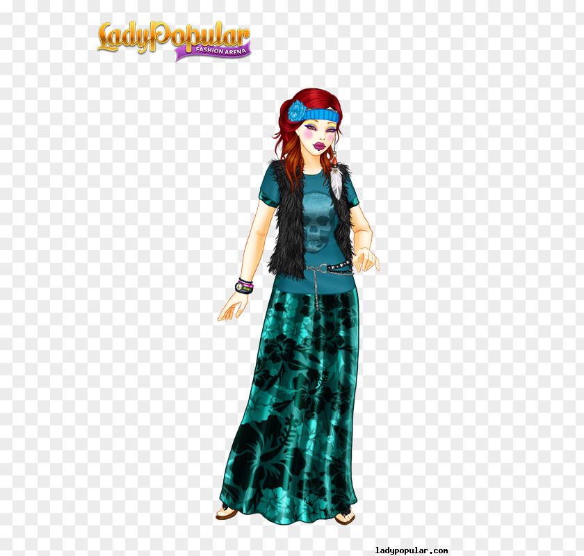 Arena Flowers Lady Popular Costume Turquoise PNG