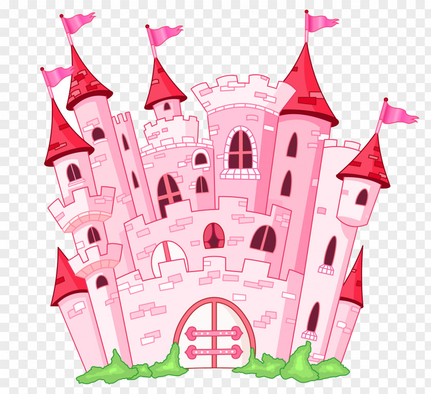 Cute Pink Princess Castle Disneyland Rapunzel Clip Art PNG