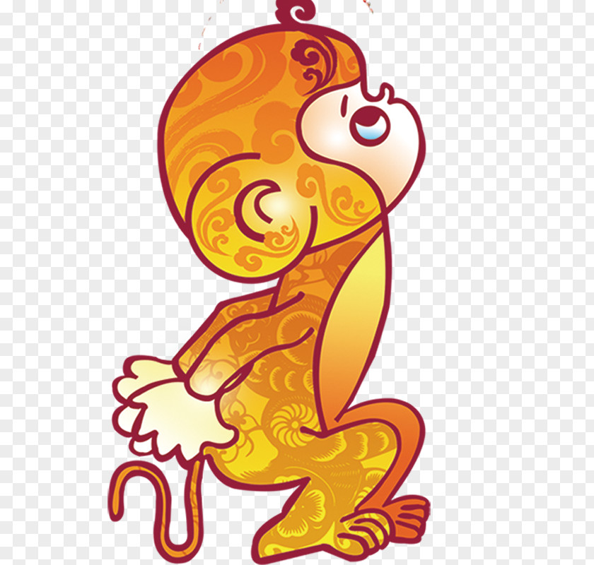 Golden Monkey Bainian U5e74u8ca8 Clip Art PNG