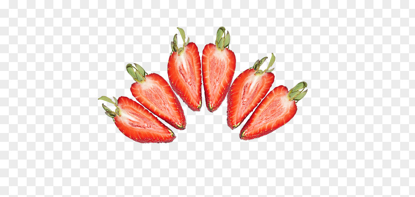 Strawberry Slice Fruit Auglis PNG