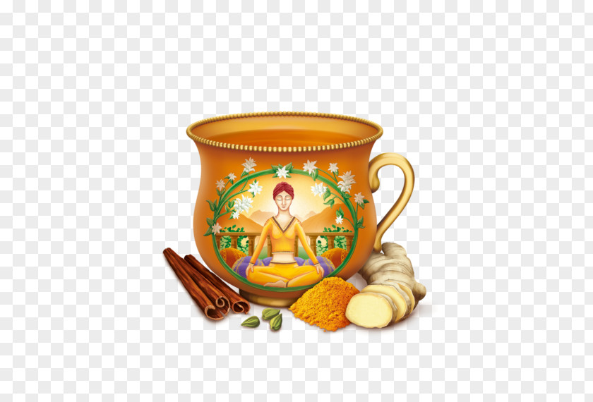 Turmeric Honey Masala Chai Green Tea Milk Latte PNG