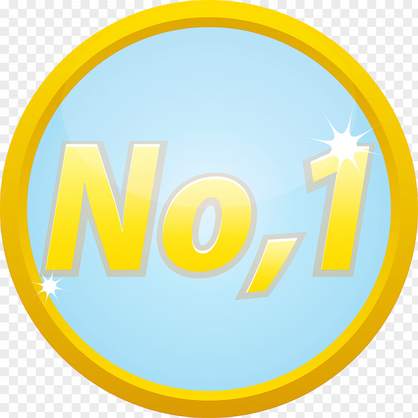 Award Badge Gold No 1 PNG