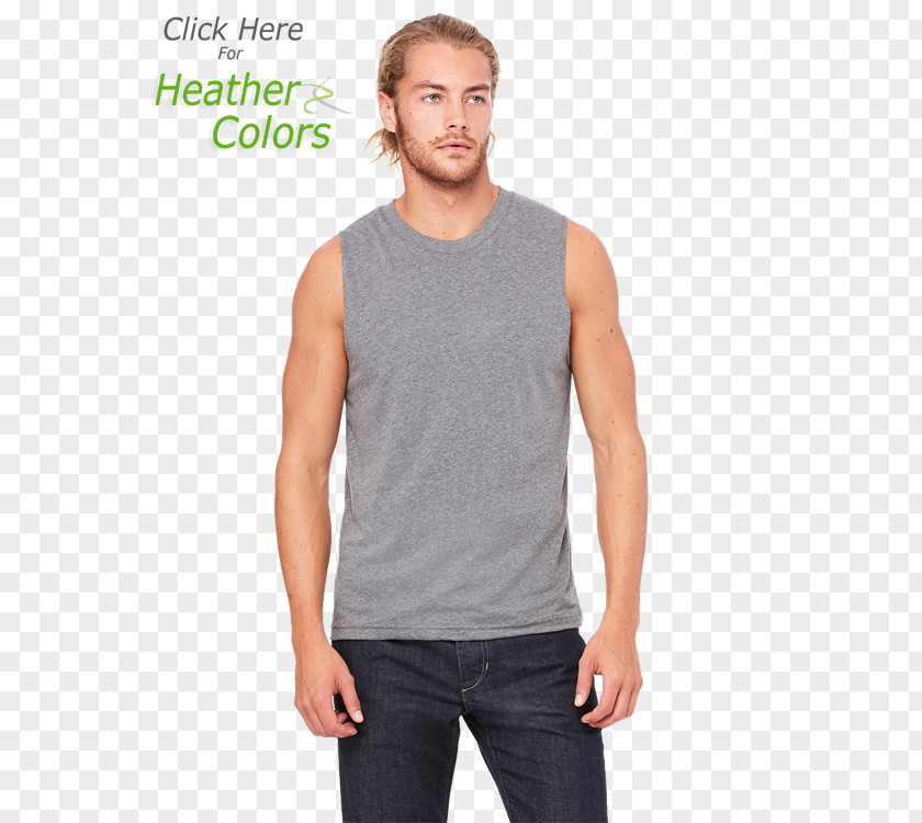 T-shirt Sleeveless Shirt Cotton Crew Neck PNG