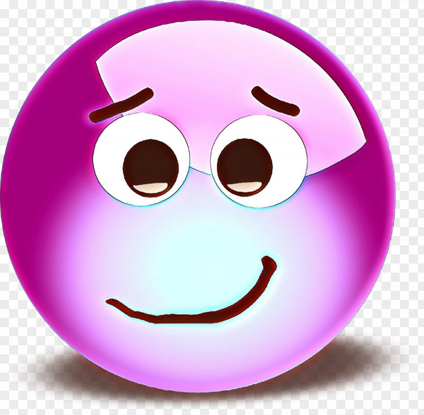Magenta Happy Smiley Face Background PNG