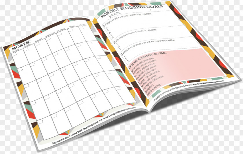 Planner 2016 Blog Paper Coloring Book PNG