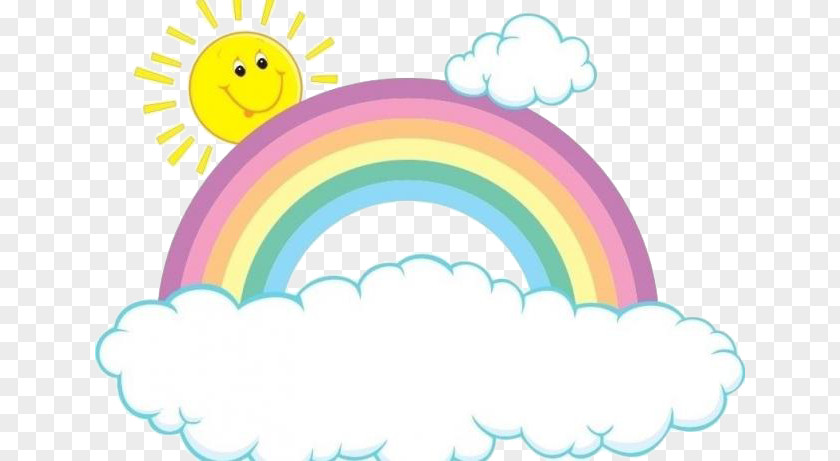 Rainbow Bridge With The Sun Cartoon PNG