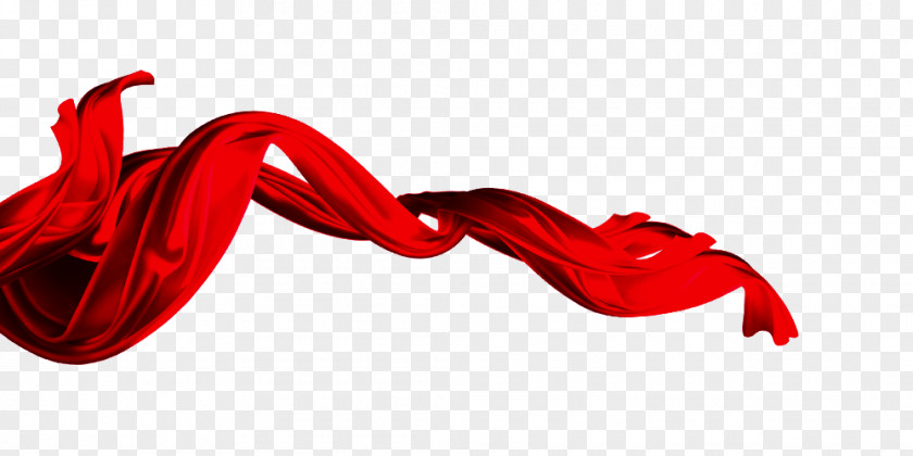 Ribbon F Red Silk PNG
