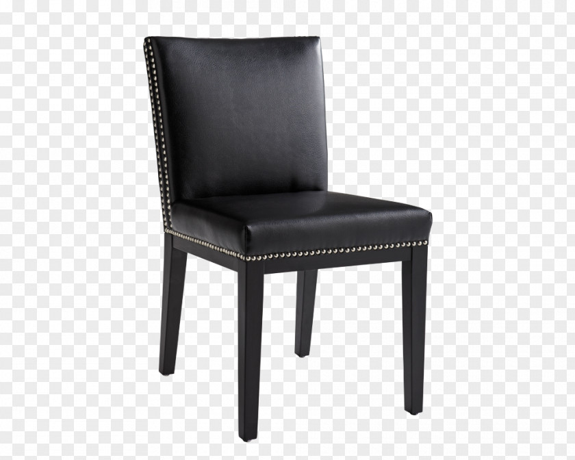 Table Chair Dining Room Ebony Faux Leather (D8507) Furniture PNG