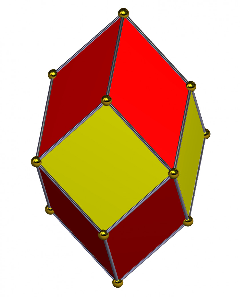 Three-dimensional Square Rhombic Dodecahedron Polyhedron Face Archimedean Solid PNG
