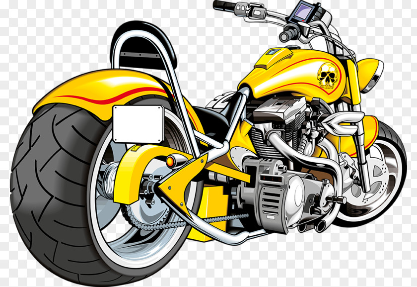 Yellow Motorcycle Motorbike Free Saddlebag Scooter Helmet PNG