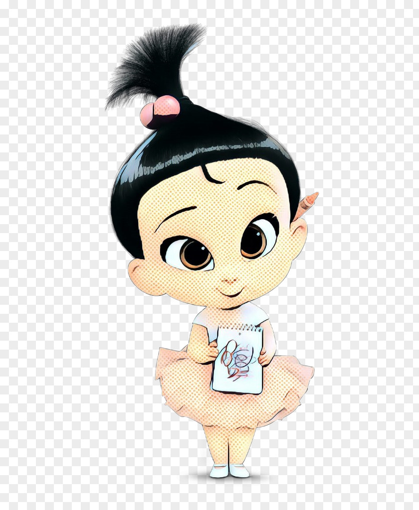 Black Hair Animation Cartoon PNG