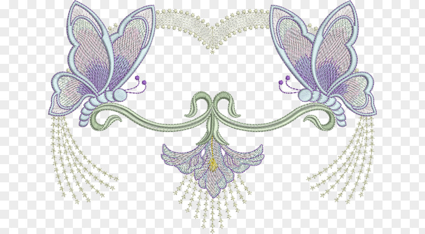 Butterfly Machine Embroidery Pattern PNG