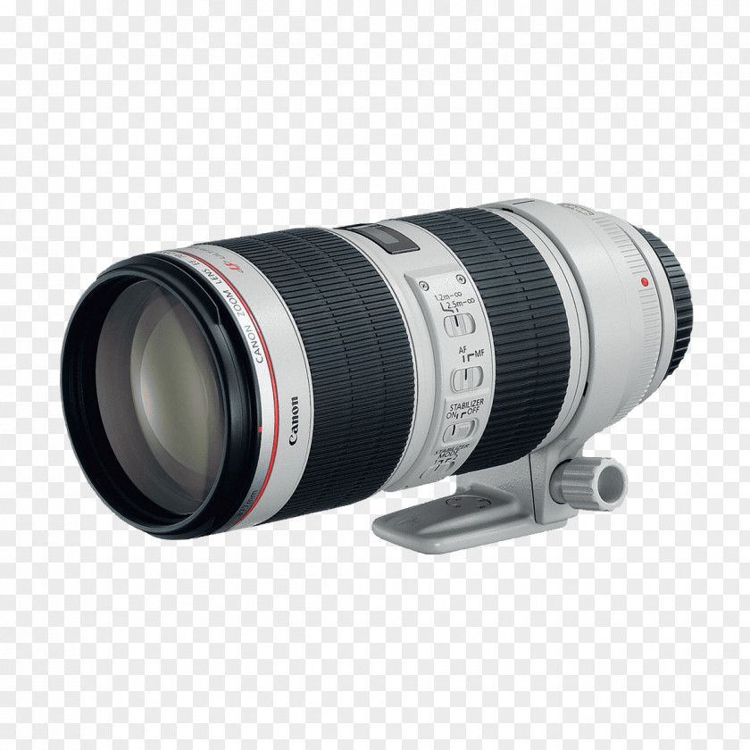 Camera Lens Canon EF Mount 70–200mm 70-200mm F/2.8L IS II USM Telephoto Zoom PNG