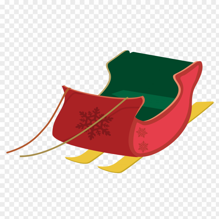 Creative Christmas Sleigh Sled Illustration PNG