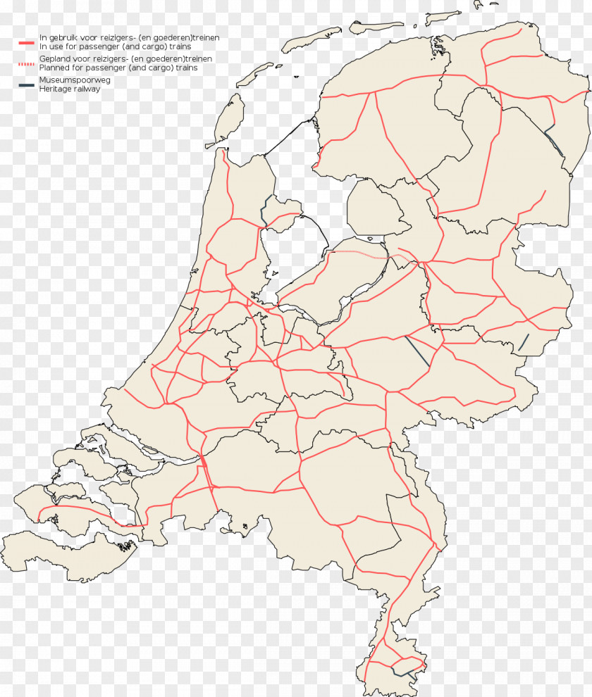 Government Of The Netherlands Nederlandse Spoorwegen Map Rail Transport In PNG