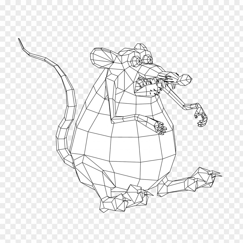 Rats Animation Mammal Line Art Cartoon Sketch PNG