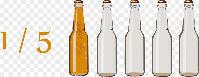 Beer Liqueur Bottle Wine Glass PNG