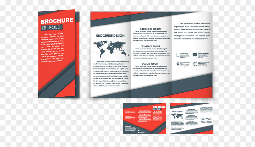 Trifold Design Vector Material Template Brochure PNG