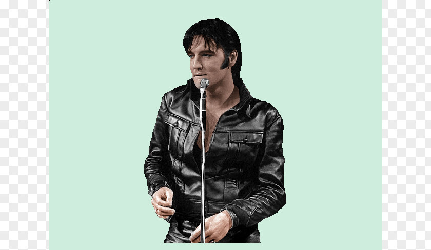 Elvis Presley Leather Jacket T-shirt Microphone Outerwear Sleeve PNG