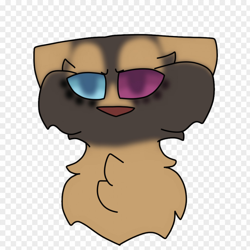 Glasses Cat Nose Character Clip Art PNG