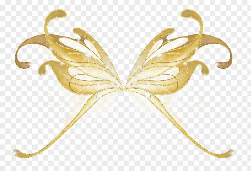 Gold Fairy Wings Digital Butterfly Insect Wing Pest PNG