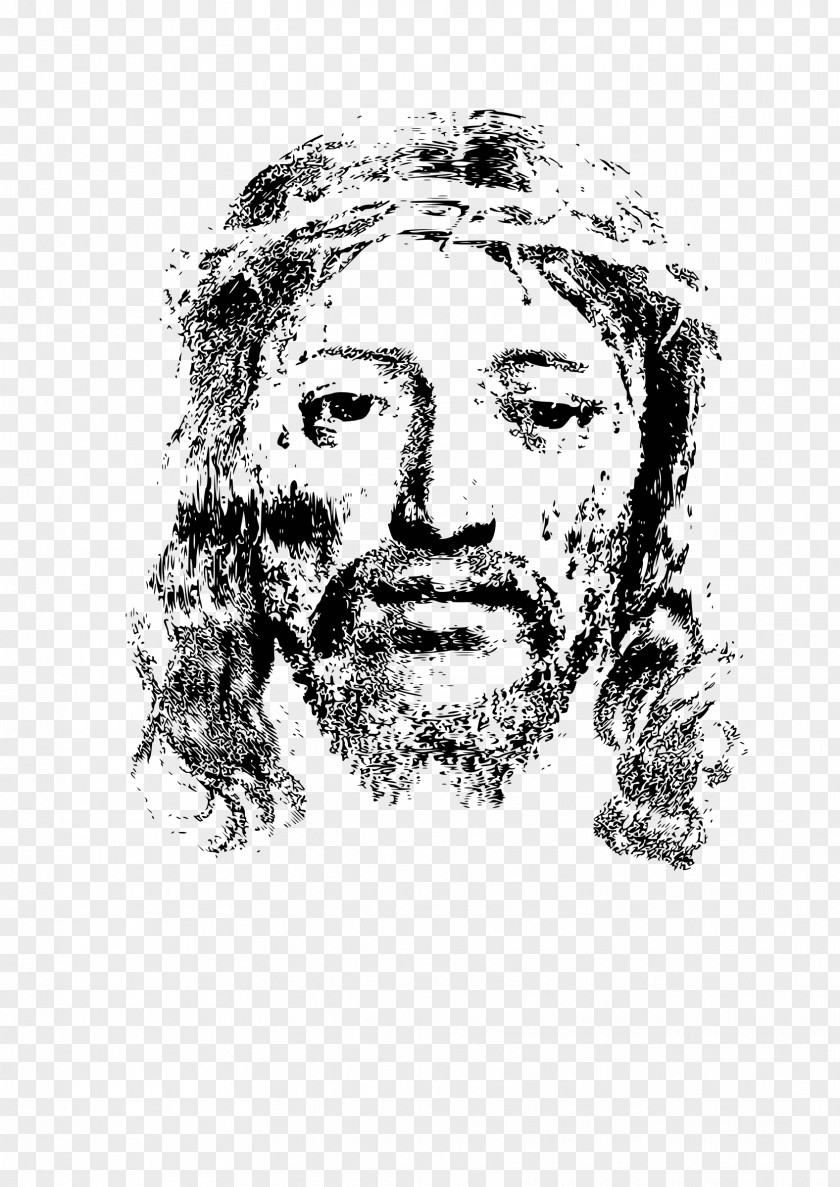 Jesus Christ Holy Face Of Crown Thorns Religion PNG