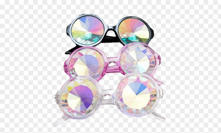Soft Grunge Tumblr Alien GloFX Kaleidoscope Glasses Sunglasses Eyewear Lens PNG