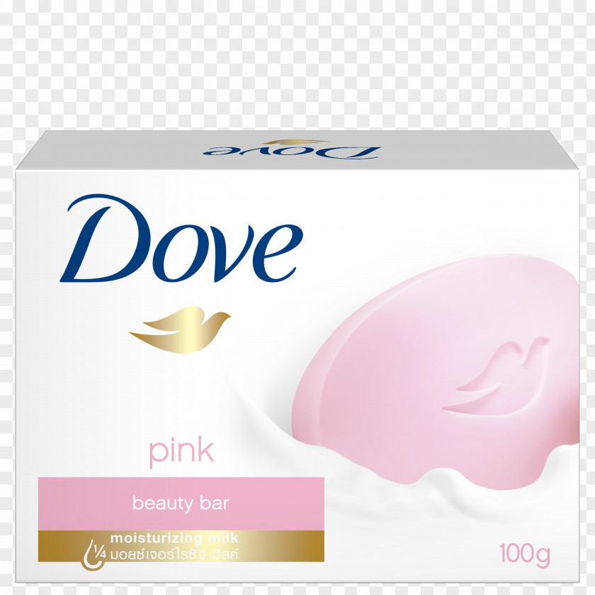 Pink Bar Cream Dove Soap PNG