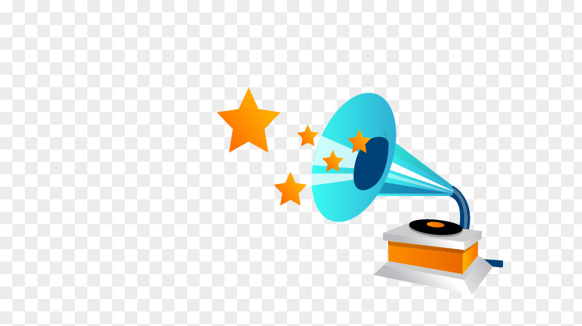 Cartoon Speaker Phonograph Loudspeaker Horn PNG