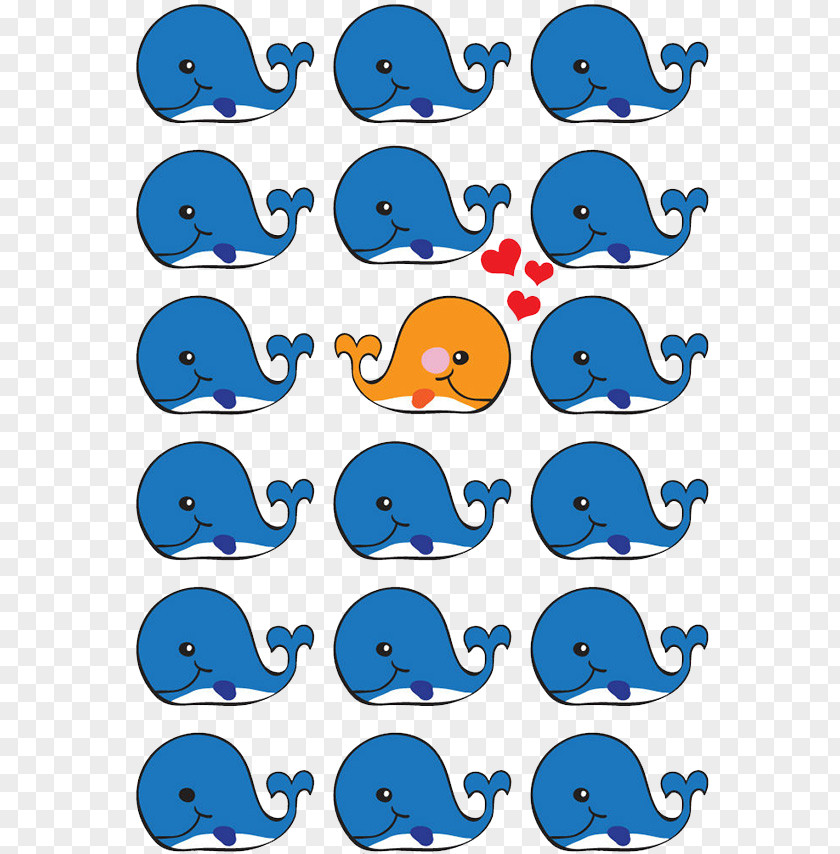 Cute Cartoon Whale Illustration PNG