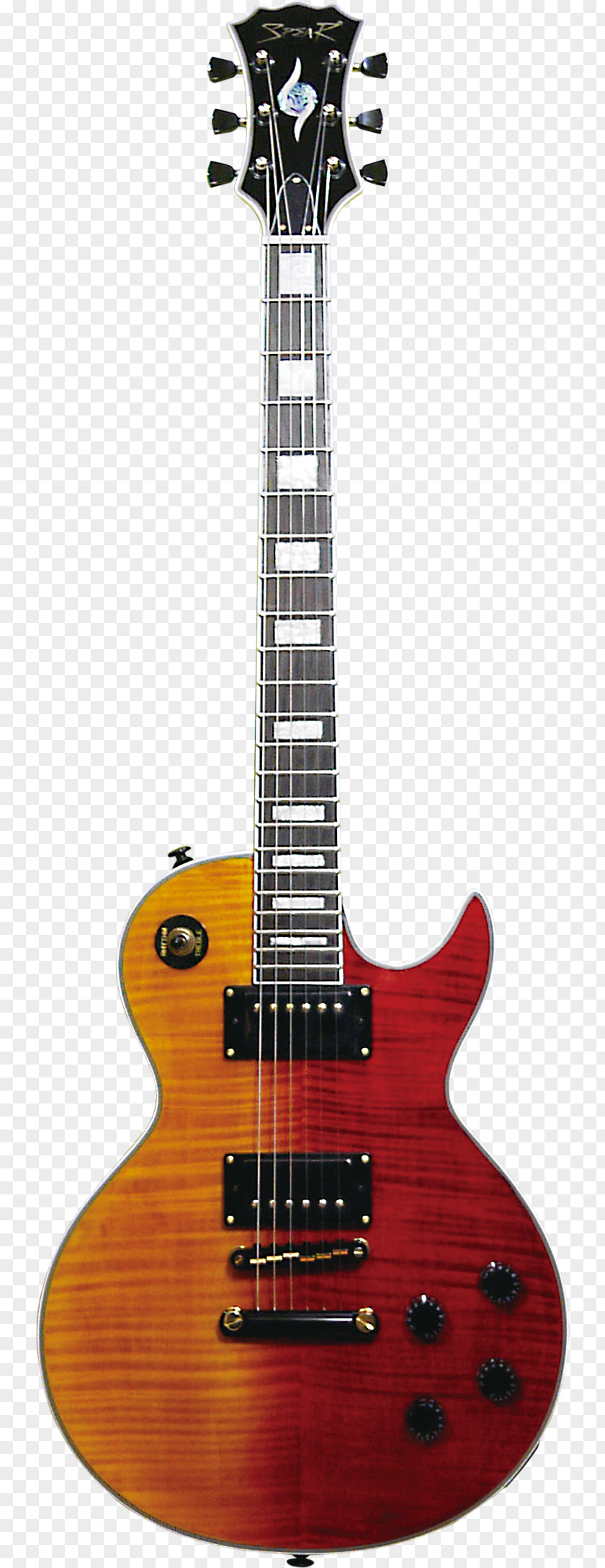 Guitar Sunburst Electric Gibson Les Paul Custom PNG