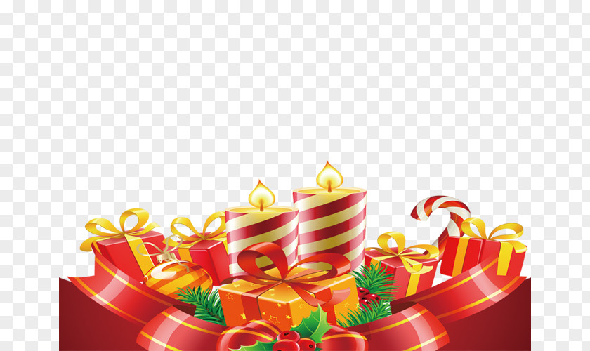 Red Candle Gift Birthday Ribbon Gratis PNG