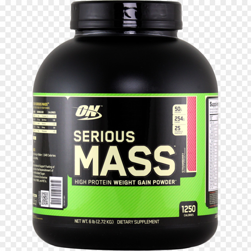 Think Thin Protein Dietary Supplement Optimum Nutrition Serious Mass Bodybuilding Gainer Mass-Chocolate PNG