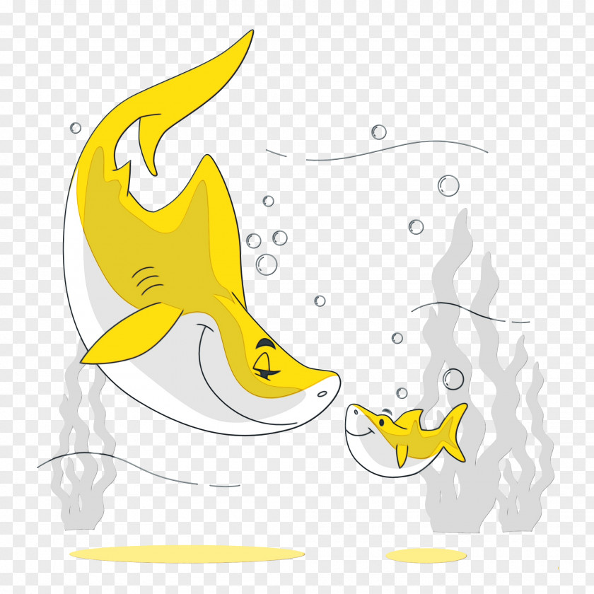 Cartoon Birds Fish Yellow Beak PNG