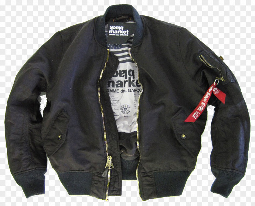 Comme Des Garçons Black Shop Tokyo Fashion Leather Jacket PNG