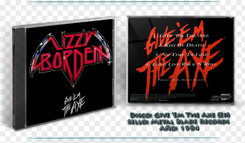 Heavy Metal Power Give 'em The Axe Lizzy Borden Brand Font PNG