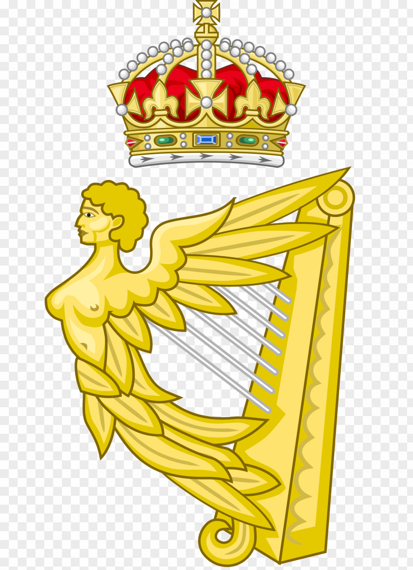 Irish Celtic Harp Royal Badges Of England House Tudor Rose PNG